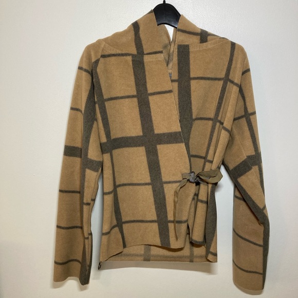 NWT Henriette Steffenson Fleece Wrap Hooded Sweater. Size XS - Picture 1 of 6